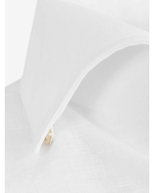 Santa Eulalia White Plain Shirt for men