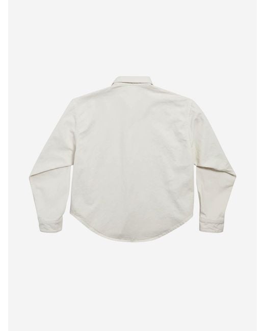 Sobrecamisa Denim Algodón Balenciaga de color White