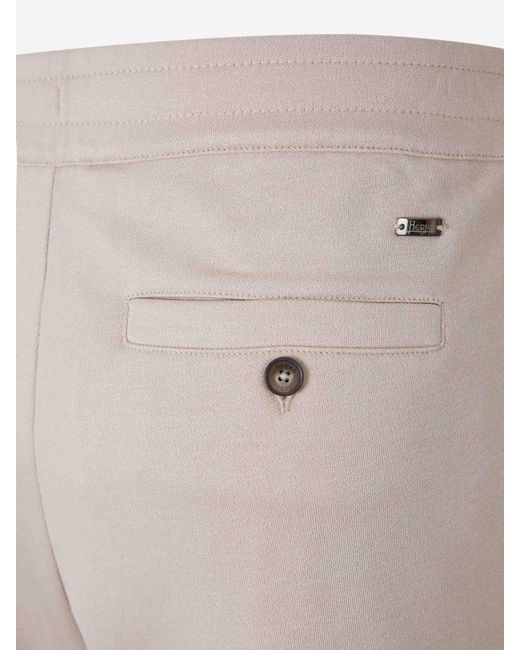 Herno White Cotton Knit Shorts for men