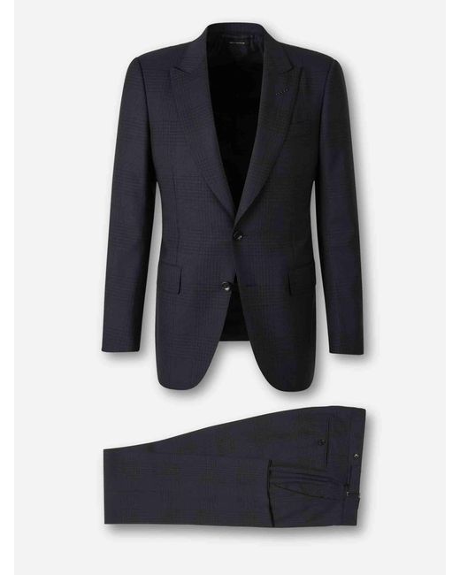 Tom Ford Blue Straight Suit for men