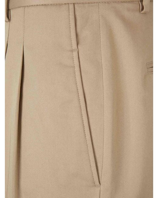 AMI Natural Wide-Leg Bermuda Shorts for men