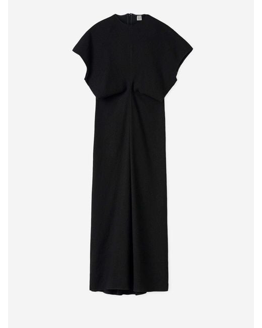 Totême Black Maxi Wool Dress