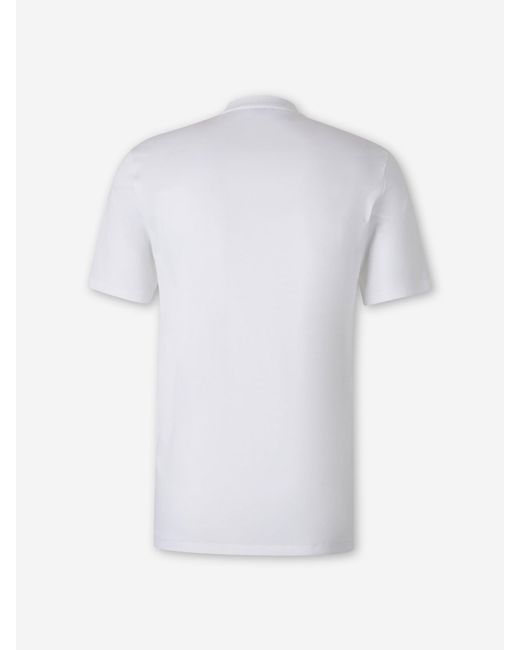 Zimmerli of Switzerland White Round Neck T-Shirt for men
