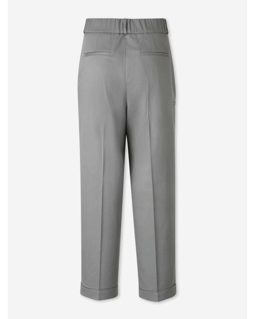 Peserico Gray Satin Dress Pants