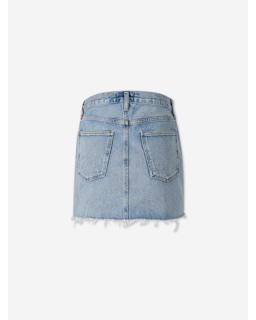Agolde Blue Kerira Denim Skirt