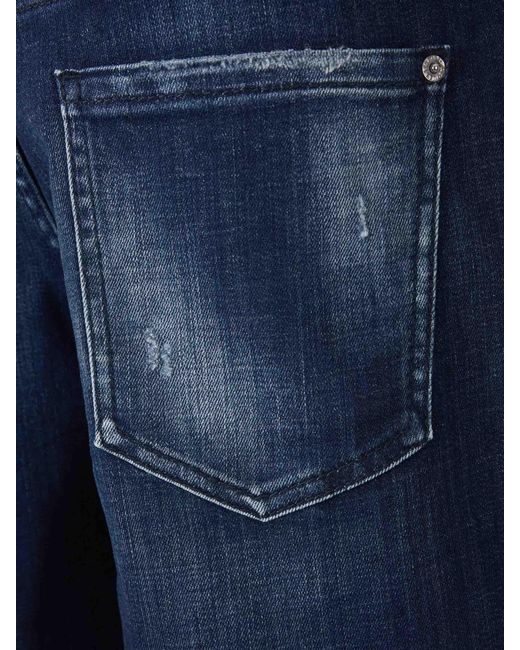 DSquared² Blue Cotton Denim Bermuda Shorts for men