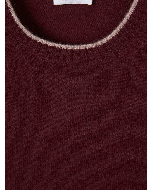 Santa Eulalia Red Cashmere Crew Neck Sweater for men