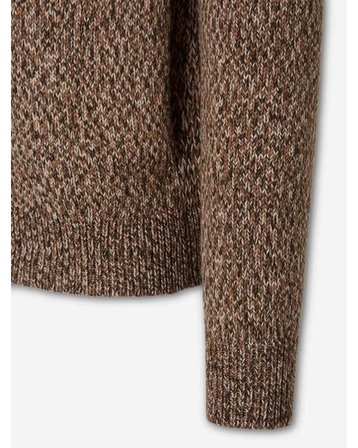 Brioni Brown Wool Cardigan for men