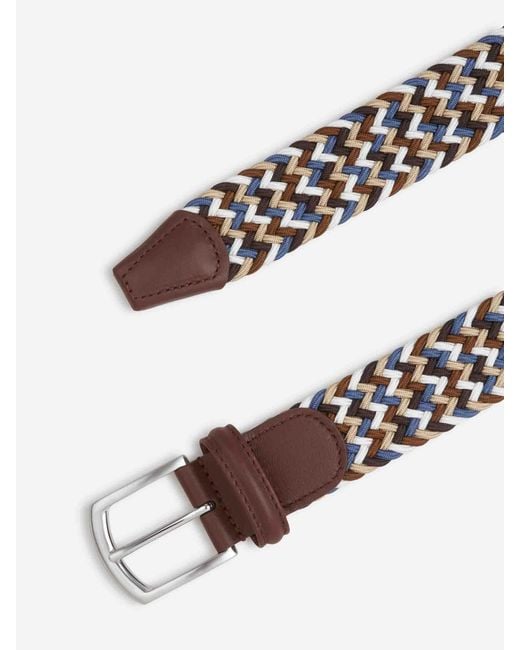 Santa Eulalia White Braided Belt for men