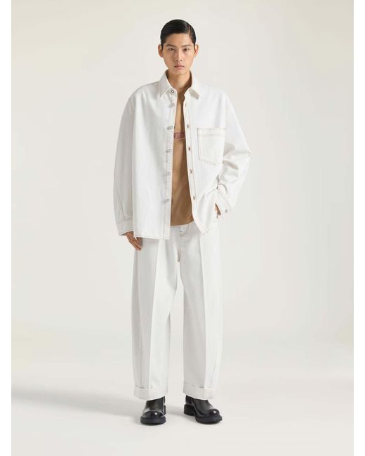 Camicia in denim di Givenchy in White da Uomo