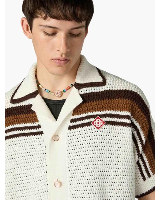 Casablanca White Knit Shirt for men