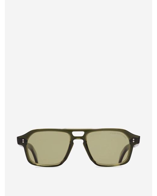 Cutler & Gross Green Aviator Sunglasses for men