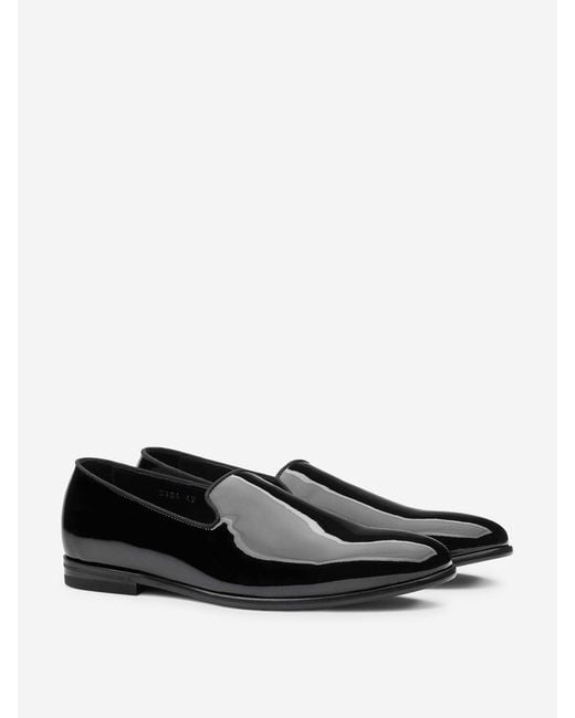 Doucal's White Patent Loafers for men