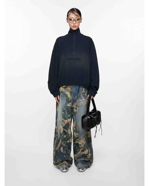 Acne Blue Wide Leg Jeans