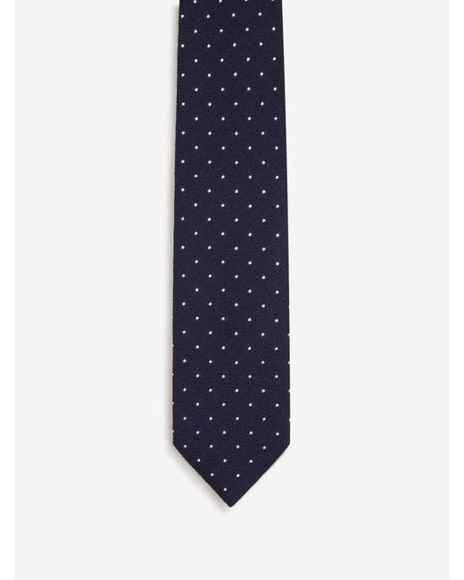 Santa Eulalia Blue Silk Polka Dot Tie for men