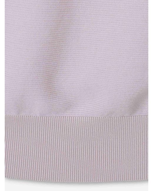 Canali Purple Polo Punto for men