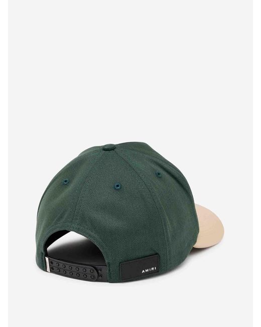 Amiri Green Bicolor Corduroy Cap for men