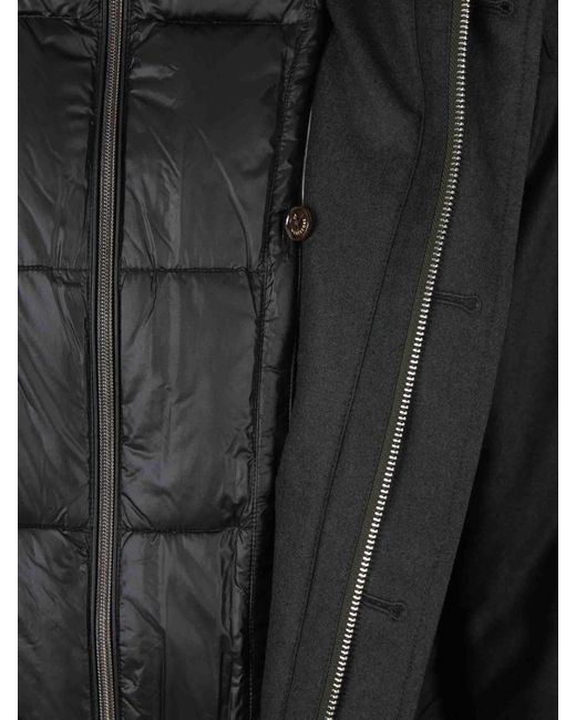 Montecore Black Short Wool Coat for men