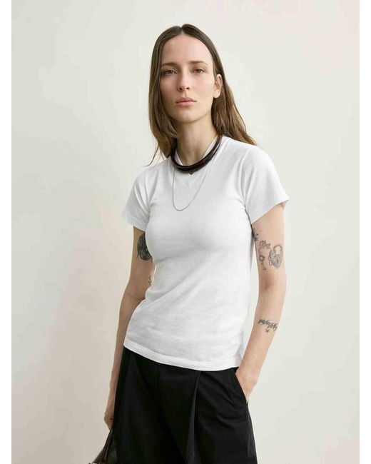Totême White V-Neck T-Shirt