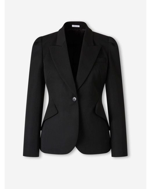 McQueen Black Wool Blazer