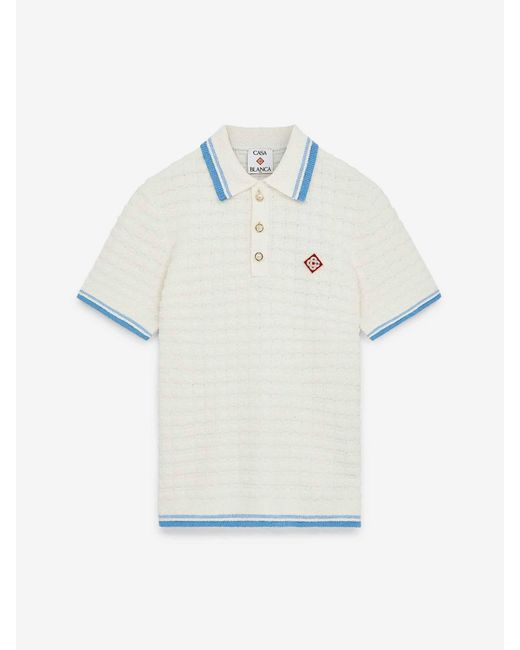 Polo Algodón Bouclé Casablanca de hombre de color White