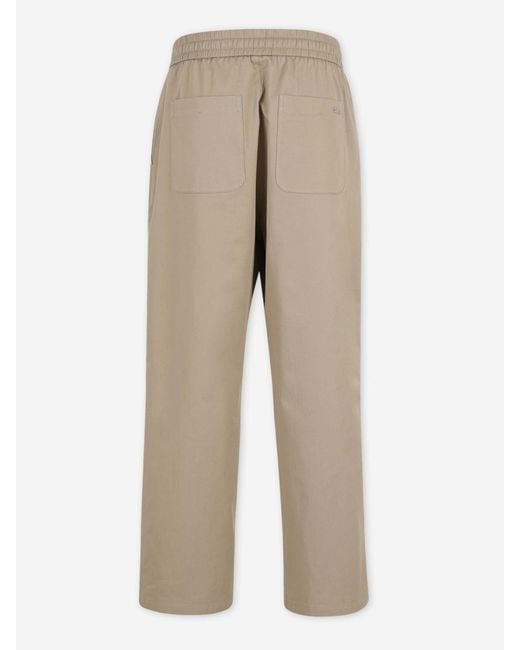 AMI Natural Wide Leg Trousers for men