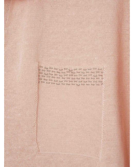 Peserico Pink Knitwear Polo
