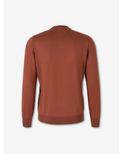 Santa Eulalia Red Crew Neck Sweater for men