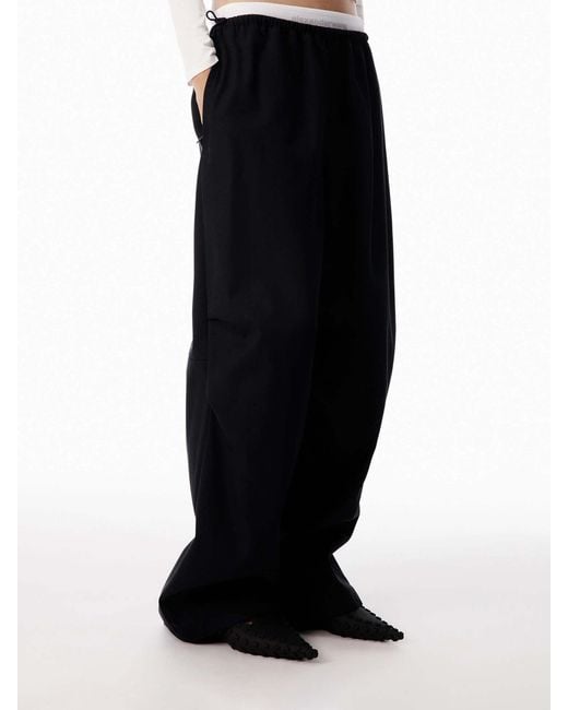 Alexander Wang Blue Wide Leg Cotton Trousers