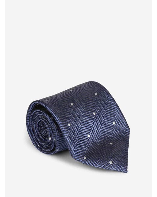 Tom Ford Blue Polka Dot Tie for men