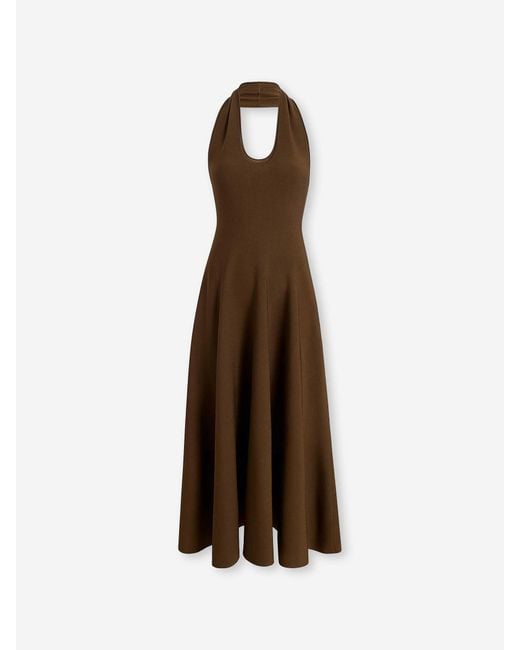 Khaite Natural Midi-Kleid Melina