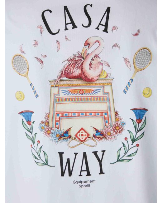 Casablanca White Short Sleeve T-Shirt for men