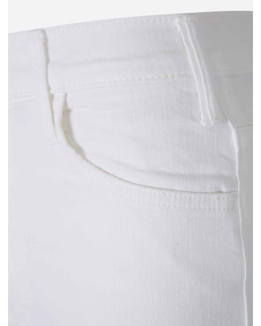 Jeans Flared Mother de color White