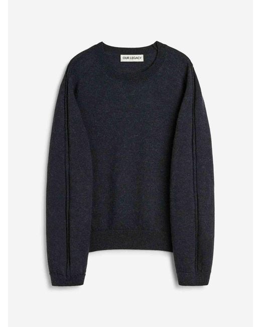 Our Legacy Blue Alpaca Wool Sweater for men