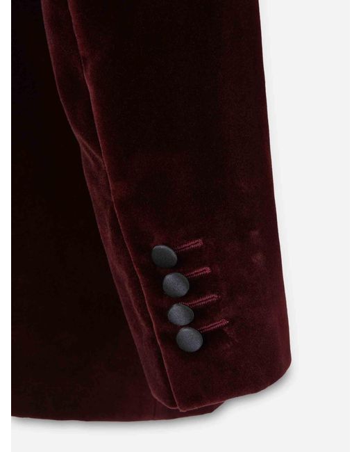 Canali Purple Blazer Straight Velvet for men