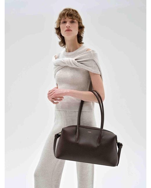 Yuzefi Brown Brioche Duffle Bag