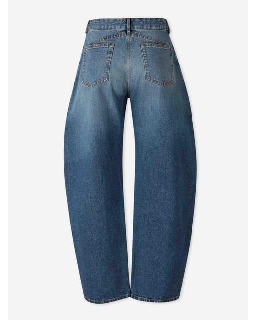 Alaïa Blue Balloon Wide Leg Jeans