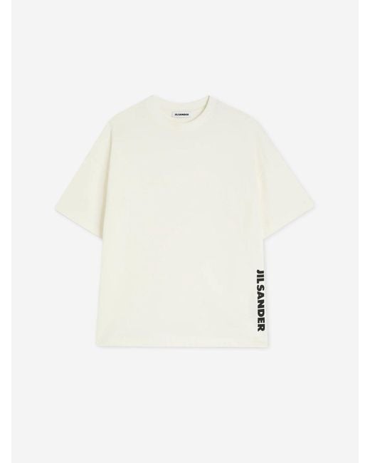 Jil Sander White Round Neck T-Shirt for men