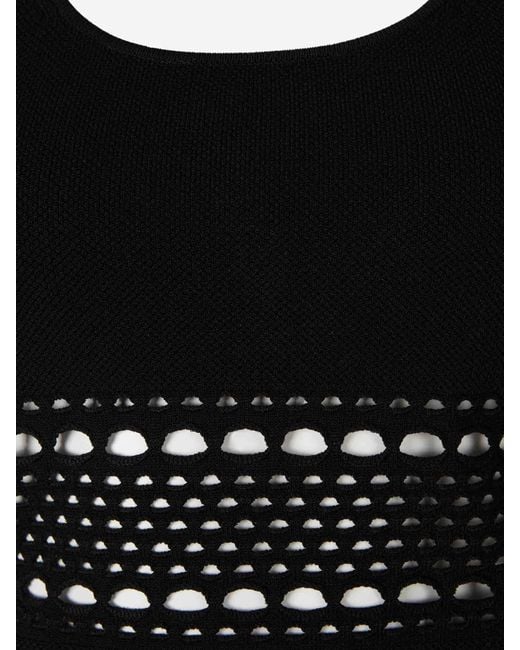 Jonathan Simkhai Black Openwork Tank Top
