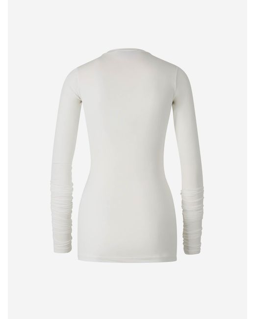 T-Shirt Elasticizzata Semplice di DARKPARK in White