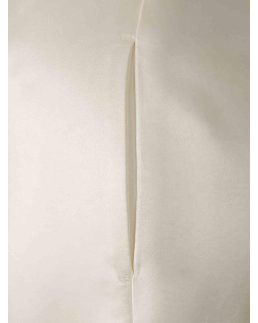 Bottega Veneta White Shiny Cupro Skirt