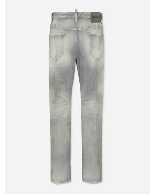DSquared² Gray Straight Jeans for men