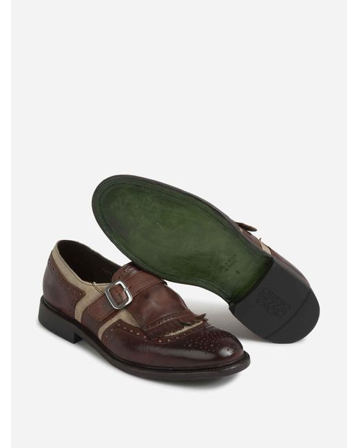 Zapatos Hebilla Flecos Green George de hombre de color Brown