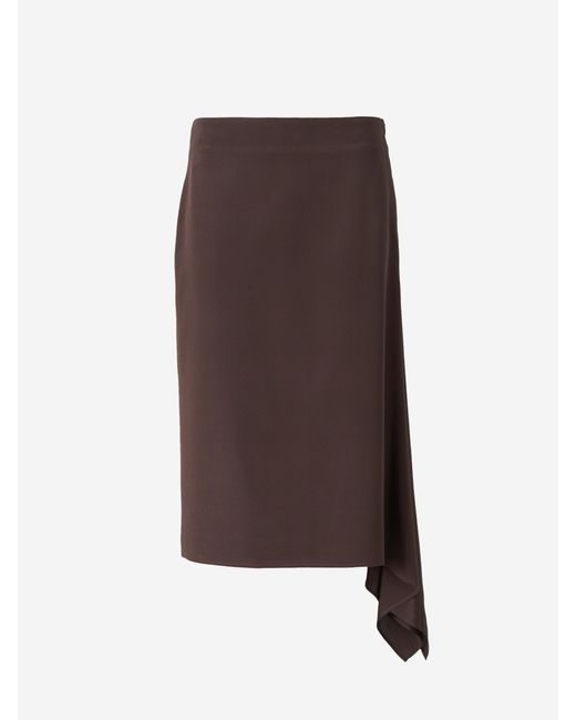 Jupe Midi Asymétrique Peserico en coloris Brown