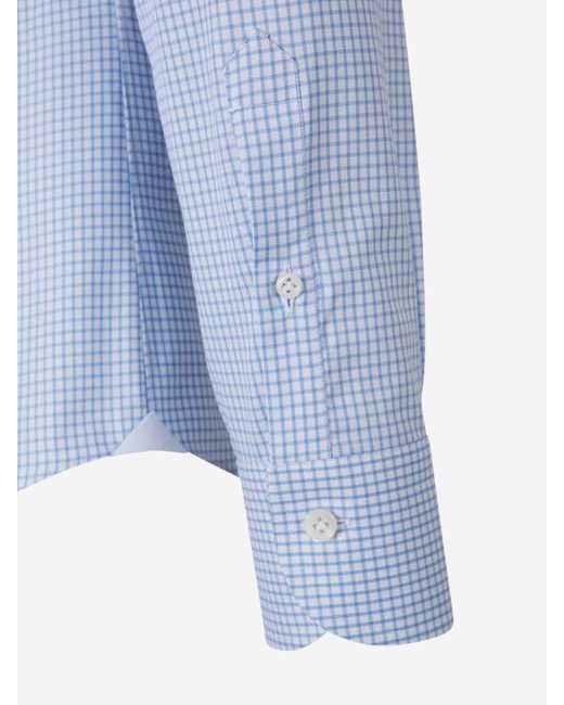 Santa Eulalia Blue Checkered Shirt for men