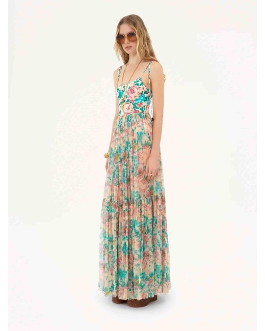 Falda Maxi Seda Chloé de color White