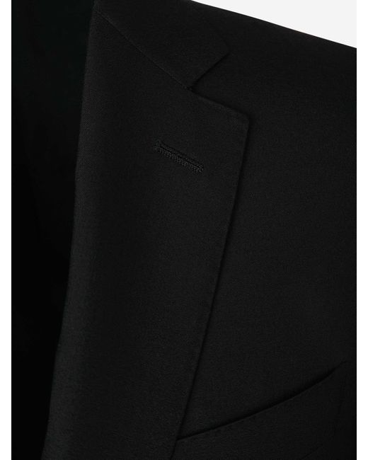 Canali Anzug Aus Milano-Wolle in Black für Herren