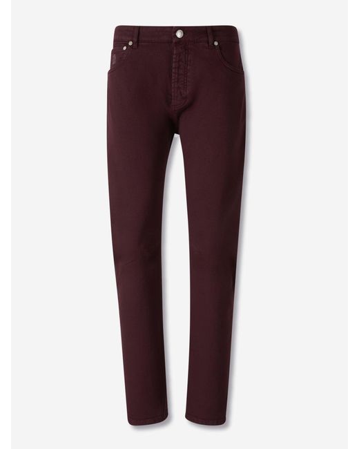 Brunello Cucinelli Gerade Baumwolljeans in Red für Herren