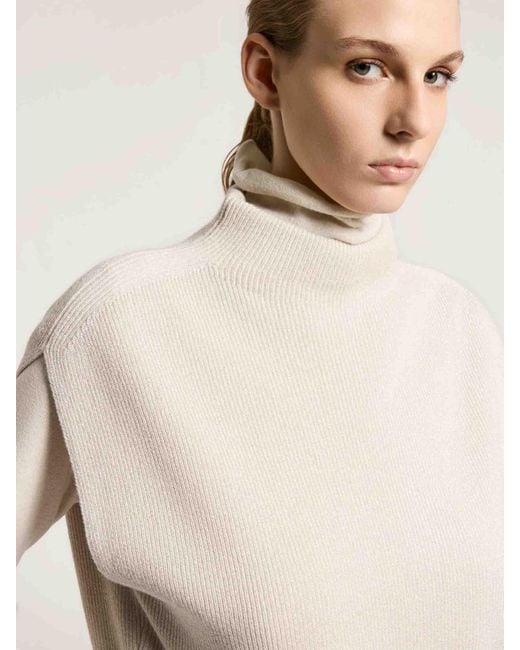 Peserico White Turtleneck Sweater