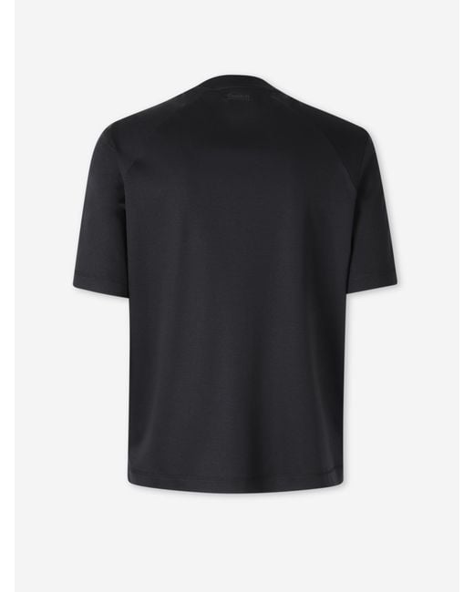 Laminar Black Round Neck T-Shirt for men